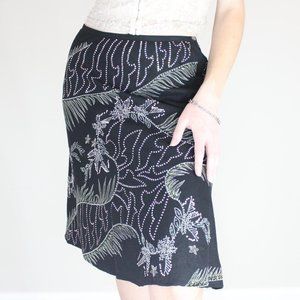 COPY - Vintage Y2K Goth Fairy Black Beaded Embroidered Skirt